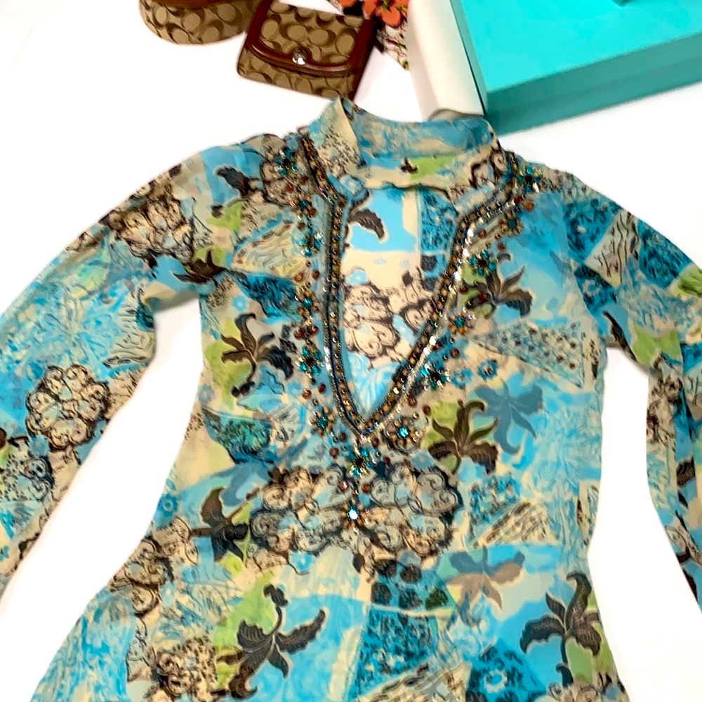 OCEAN BRIZE beautiful beaded top
